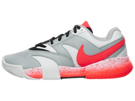 Nike Court Lite 4 PRM White/Lava/Grey Womens Shoes 
