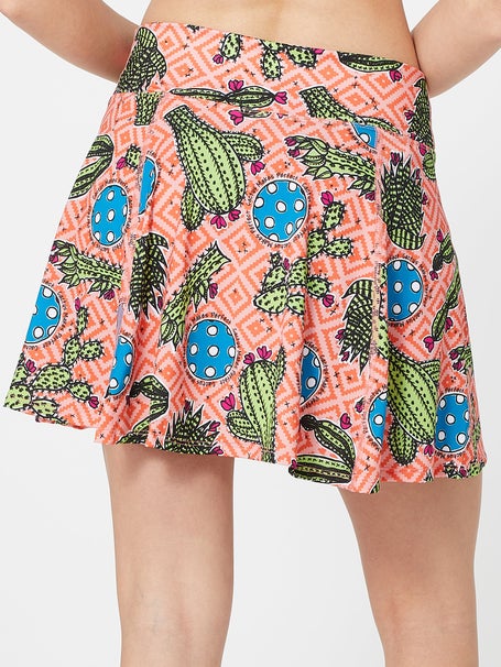 Pickleball Bella Womens A-Line Skirt - Cactus 1