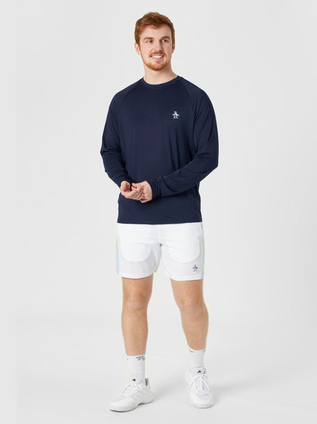 Penguin Mens Core LS Raglan Pull Over - Navy