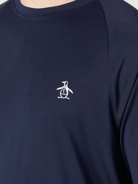 Penguin Mens Core LS Raglan Pull Over - Navy