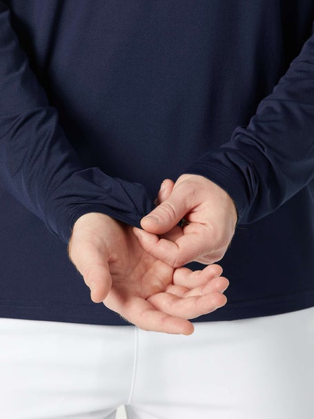 Penguin Mens Core LS Raglan Pull Over - Navy