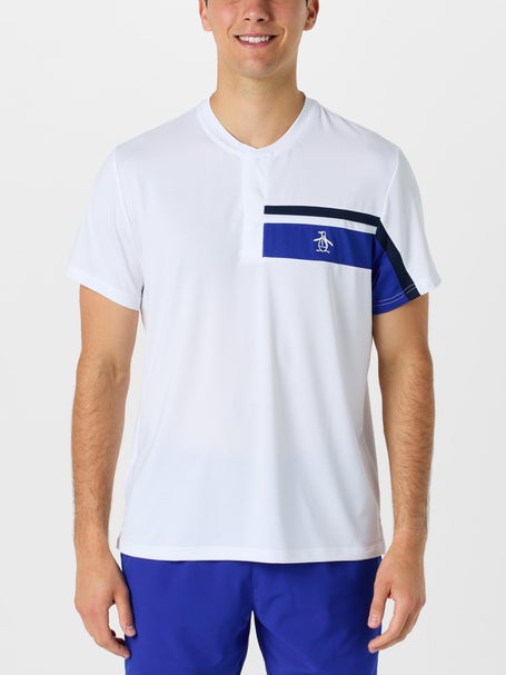 Penguin Mens Summer Chest Block Snap Henley