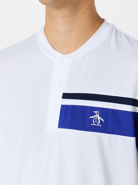 Penguin Mens Summer Chest Block Snap Henley