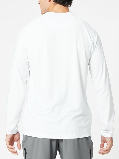 Penguin Mens Core LS Raglan Pull Over - White