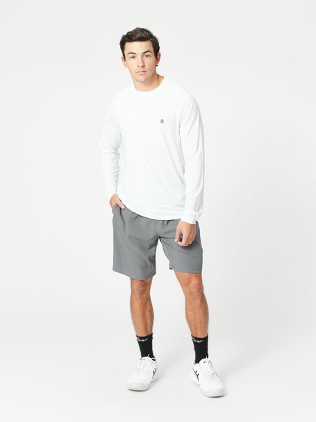 Penguin Mens Core LS Raglan Pull Over - White