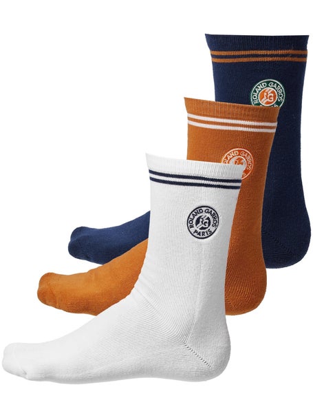 Roland Garros Logo Crew Socks - 3 Pack