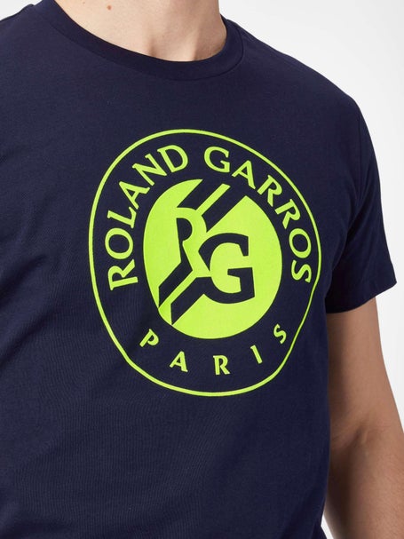 Roland Garros Mens Big Logo Flock T-Shirt