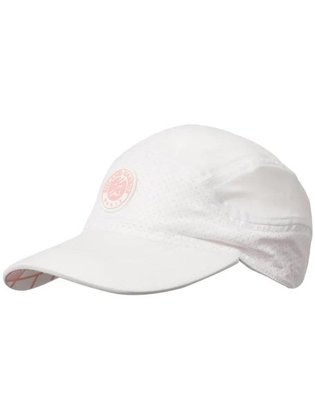 Roland Garros Womens Performance Hat - White/Rose