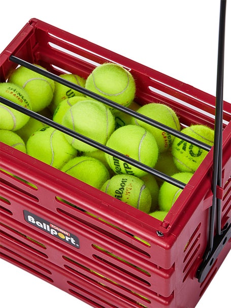 Tourna Ballport 80 Deluxe Ball Hopper Red w/ Wheels