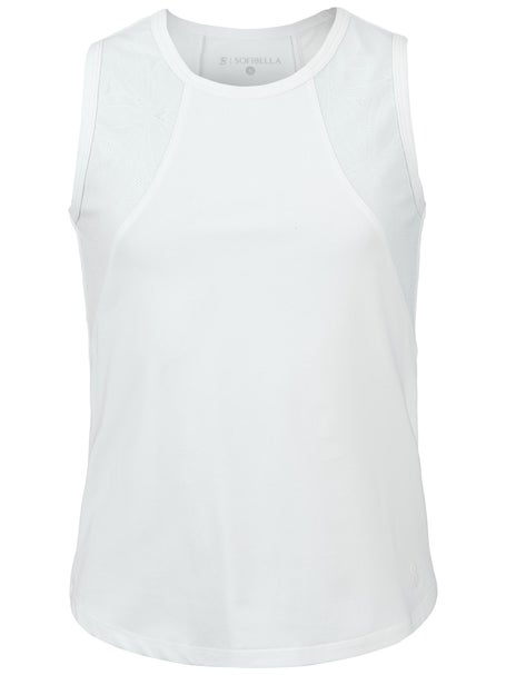 Sofibella Girls White Lotus Tank