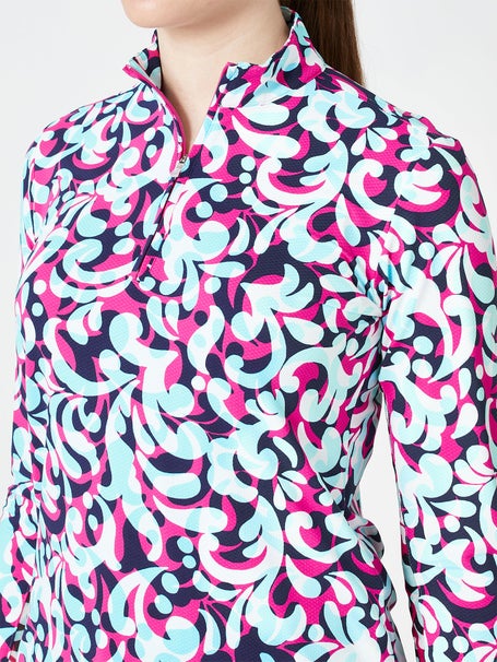 SanSoleil Womens SolTek LUX 1/4 Zip - Palazzo Fuchsia