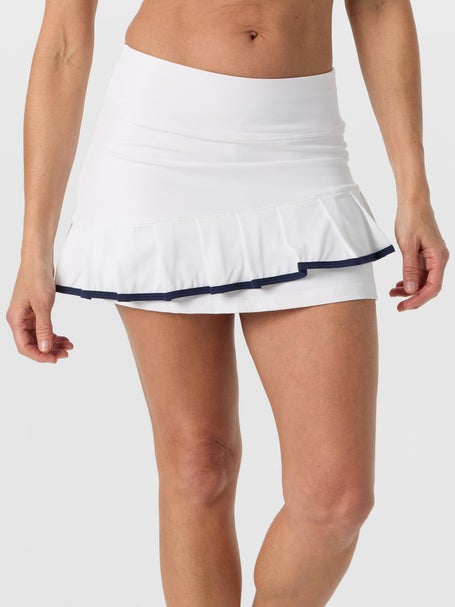 Sofibella Womens Aurora Sky Asymmetrical Pleat Skirt