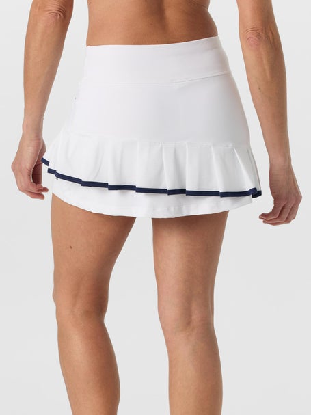 Sofibella Womens Aurora Sky Asymmetrical Pleat Skirt