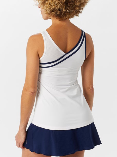 Sofibella Womens Aurora Sky Asymmetrical Strap Tank