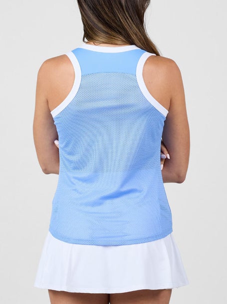 Sofibella Womens Classic Currents Zip Racer Tank