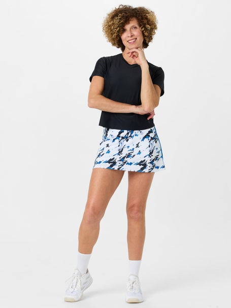 Sofibella Womens Electric Blue Black Magic Mesh Top