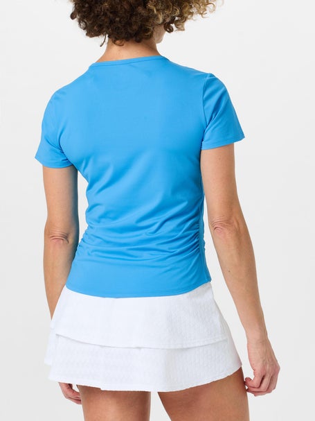 Sofibella Womens Electric Blue Icon Short Sleeve Top
