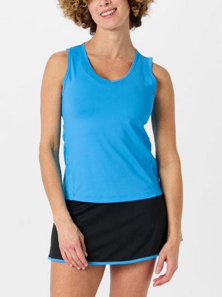 Sofibella Womens Electric Blue V-Neck Tank