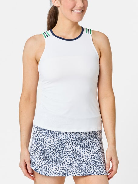 Sofibella Womens Green Spirit Wave Trim Tank