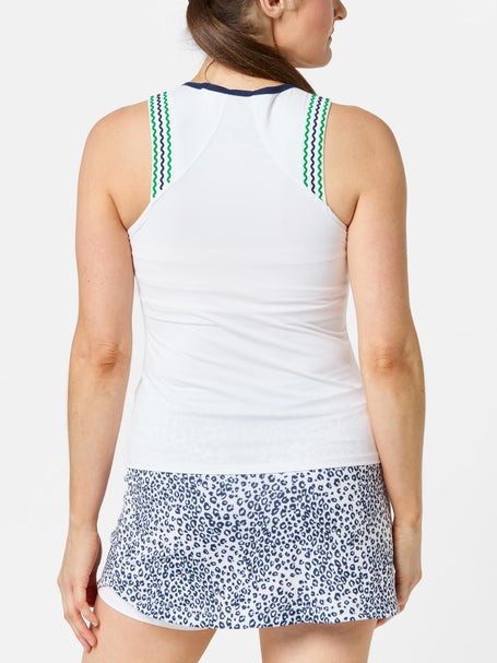 Sofibella Womens Green Spirit Wave Trim Tank