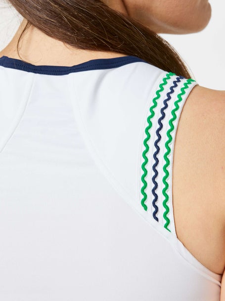 Sofibella Womens Green Spirit Wave Trim Tank