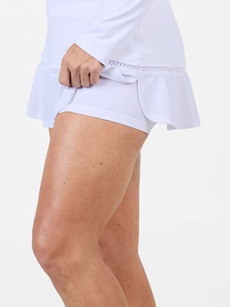 Sofibella Womens Tres Blanc Flounce Skirt