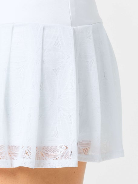 Sofibella Womens White Lotus Pleat Skirt