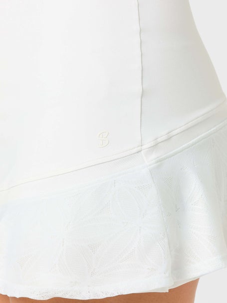 Sofibella Womens White Lotus Flouncy Skirt