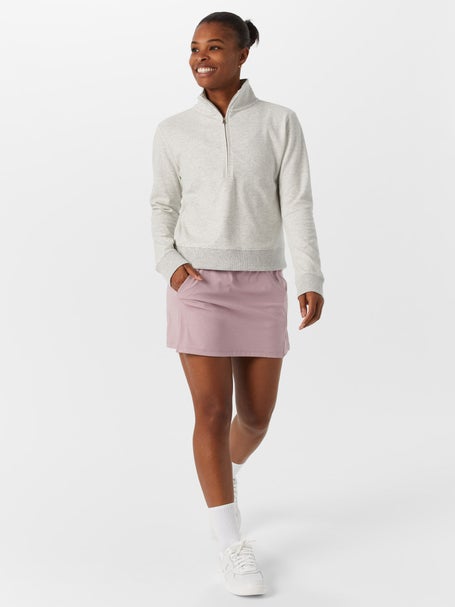 Travis Mathew Womens Cloud 1/2 Zip LS Top - Grey