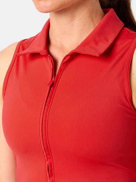 Travis Mathew Womens Sleeveless Zip Polo