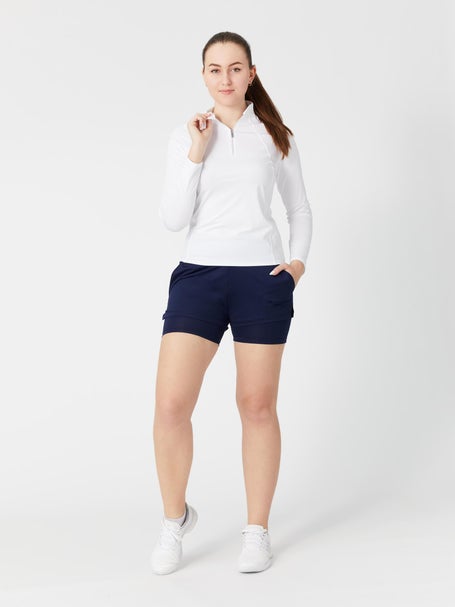 Tail Womens Essential Imelda 1/2 Zip LS - White