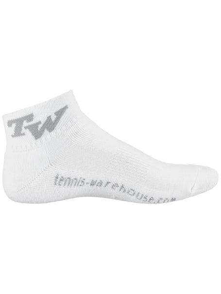TW Performance Quarter Socks White/Grey 