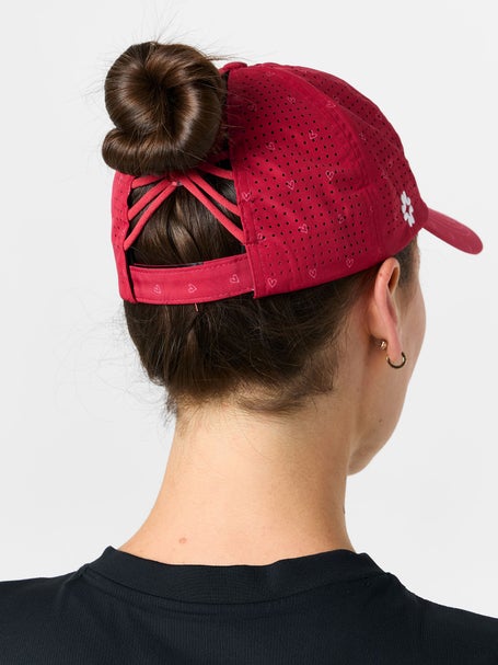 VimHue Womens Crimson Heart Print Hat - Red