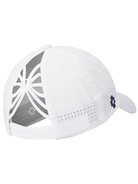 VimHue Womens Ombre Puff Tennis Hat - White/Blue