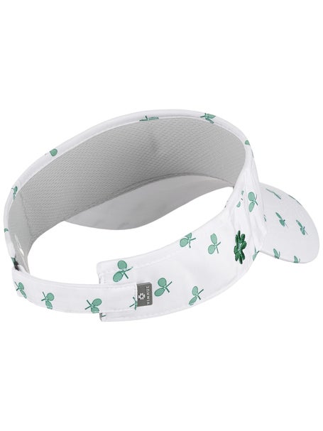 VimHue Womens Tennis Puff Print Visor - Wh/Green