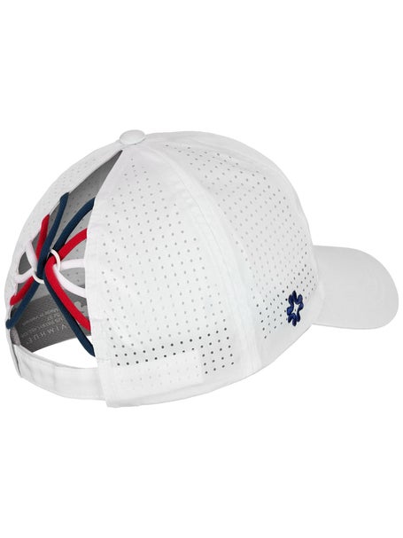 VimHue Womens USA 3 Hearts Hat - White