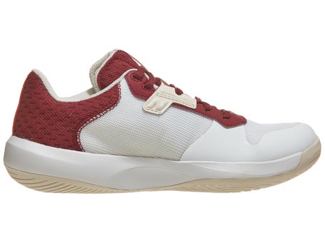 New Balance WC 696v6 D White/Burgundy Womens Shoe