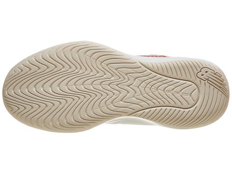 New Balance WC 696v6 D White/Burgundy Womens Shoe