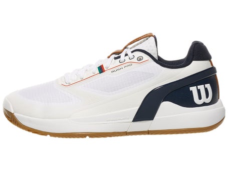 Wilson Rush Pro 5 Clay White/Navy/Gum Mens Shoes