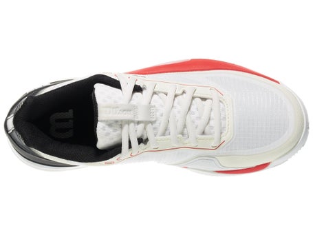Wilson Rush Tour 5 Clay White/Black/Red Mens Shoes