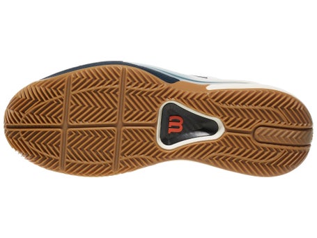 Wilson Rush Tour 5 Clay White/Navy/Gum Mens Shoes