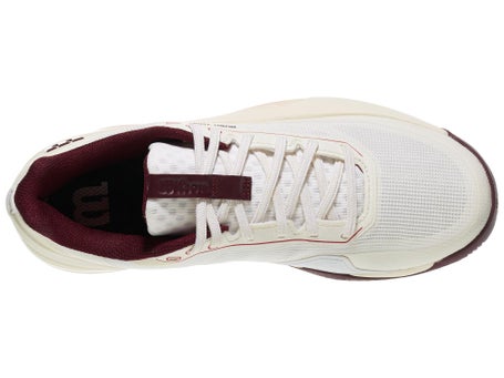 Wilson Rush Tour 5 White/Port/Vanilla Mens Shoes
