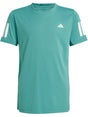 adidas Boy's Fall Club 3 Stripe Top Teal XL