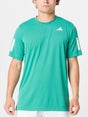 adidas Men's Fall Club 3 Stripes Top Teal S