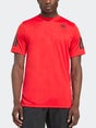 adidas Men's Fall Club 3 Stripes Top Red XXL