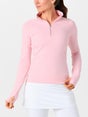 BloqUV Women's Half Zip Top Tickle Me Pink XS