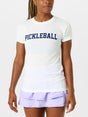 Bubble Women's Pickleball T-Shirt Wh/Navy S