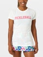 Bubble Women's Pickleball T-Shirt Wh/Pink XL