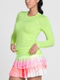 Lucky In Love Women's Stripe Breeze LS Lemon XS