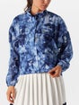 Lacoste Wms Spring Zip Camo Jacket Blue 36 (4)